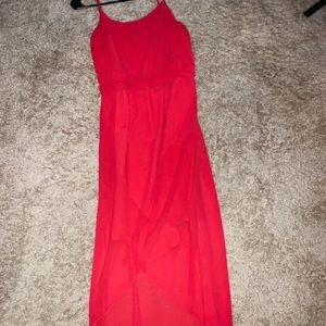 Long, coral maxi dress! Size medium